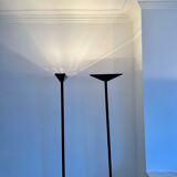 Pair of vintage geometric floor lamps model "206863" , Pierre Disderot for Glass and Light, France 1980