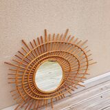 Mirror in rattan galaxy or ortf 80x61cm