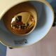 Series of 5 yellow lacquered adjustable clamp spotlights 1980 Vintage.
