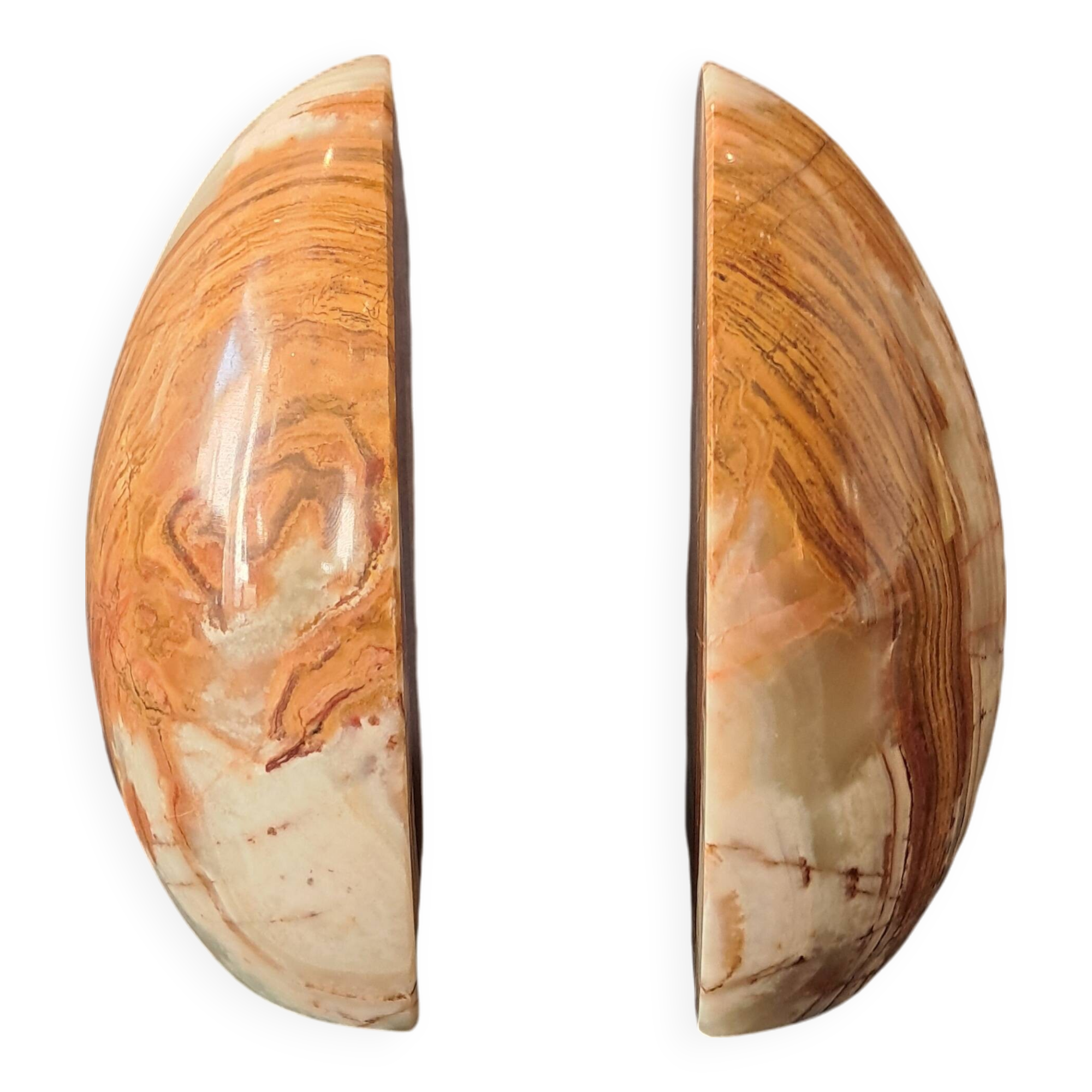 Pair of Onyx Egg-Shaped Bookends