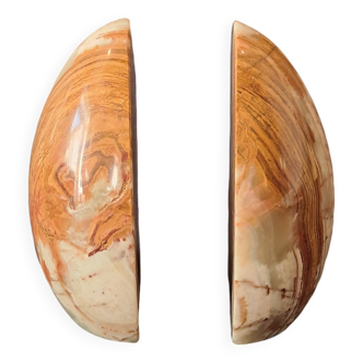 Pair of Onyx Egg-Shaped Bookends