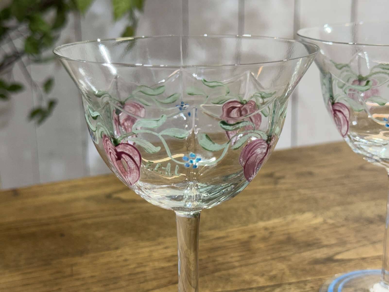 Set of 6 Swedish crystal champagne glasses by the brand Orrefors.
