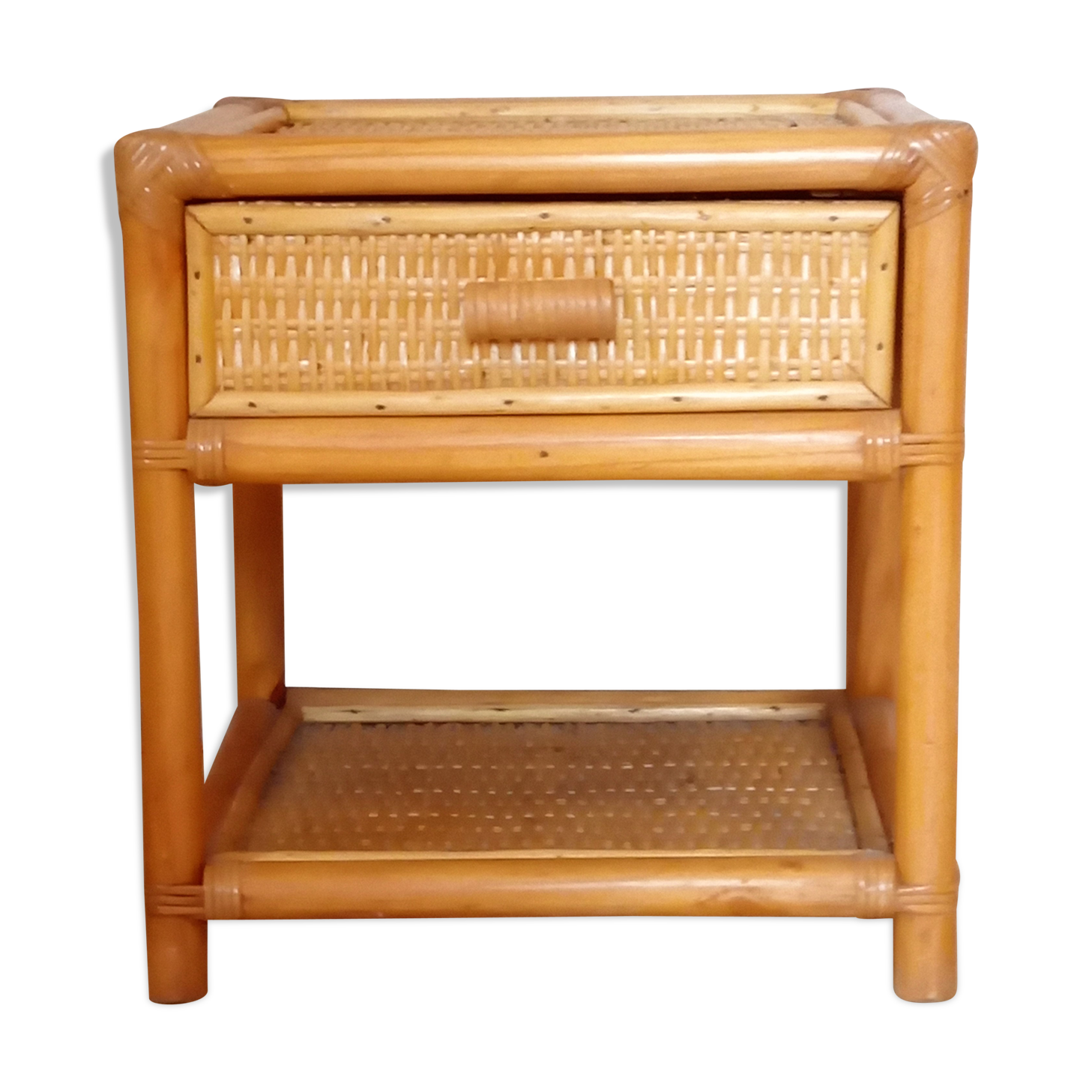 Rattan nightstand