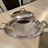 Silver metal tray