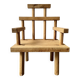 Chaise en bois primitive pour enfant