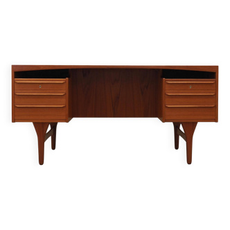 Bureau en teck, design danois, années 1960, designer : Vald Mortensen, production : Oden