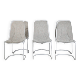 Cidue Cantilever Wire Chairs, Set of 6, 1970s