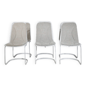Cidue Cantilever Wire Chairs, Set of 6, 1970s
