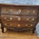 Curved commode in Louis XV / Regency style in solid oak.