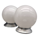 Pair of white opaline ceiling lights