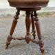 Tabouret de piano rond réglable Napoléon III