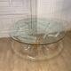 Lily table in plexiglass and gilded metal, 1970