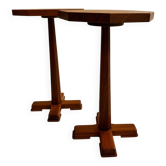 Paires de sellettes en bois graphique 