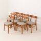 Danish vintage teak chairs attr. to Farstrup, set of 8, 1960s
