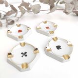 Ashtrays bridge belote poker card games Limoges porcelain Mokin