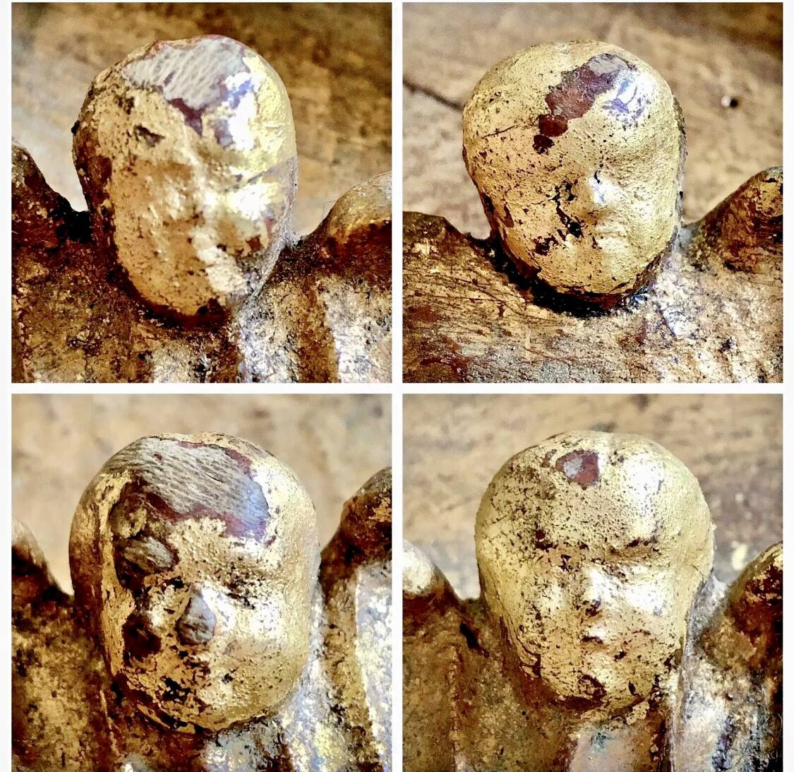 Panneau d’église en bois doré sculpté XIX