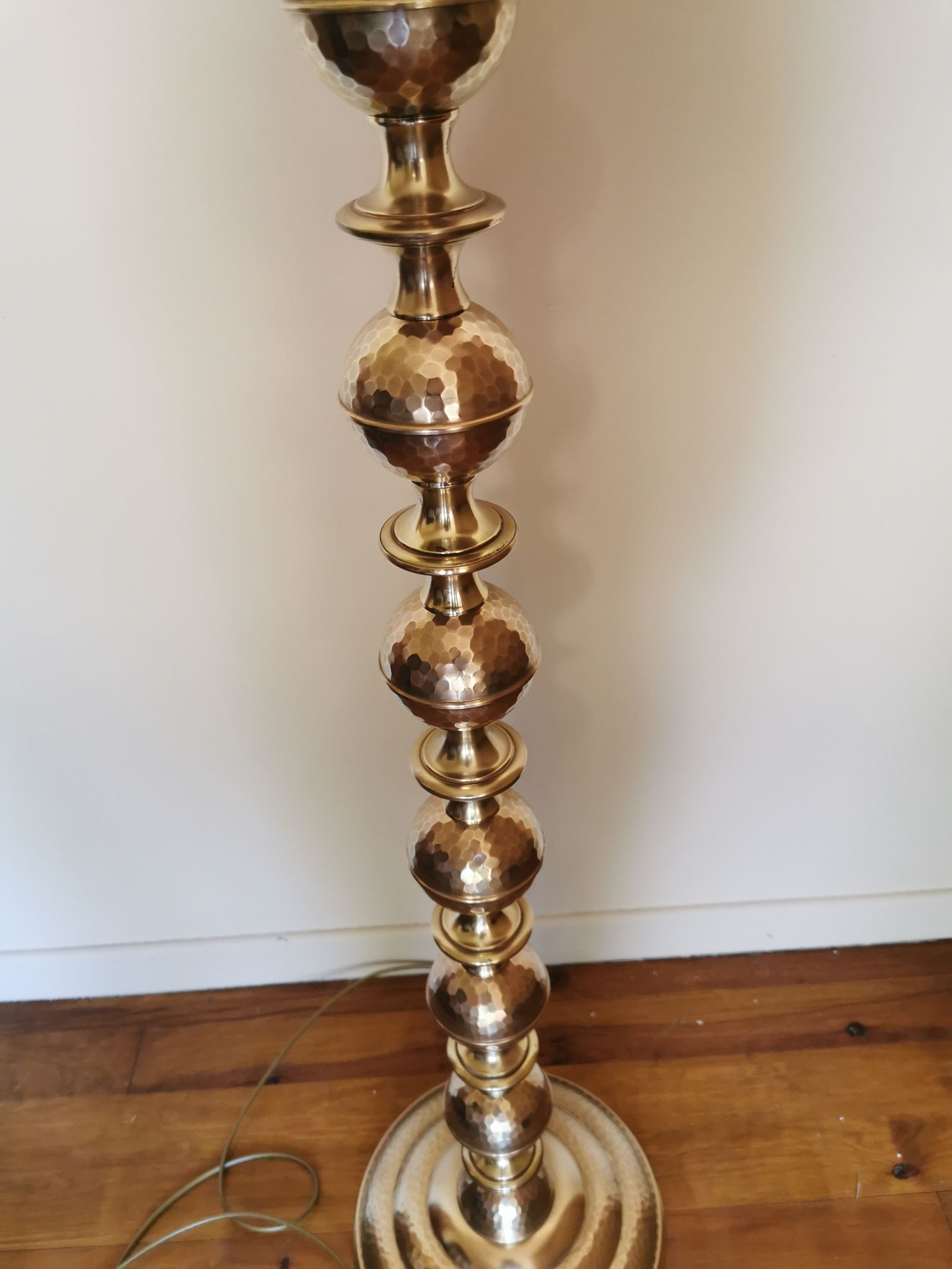 Vintage oriental-style brass lamppost