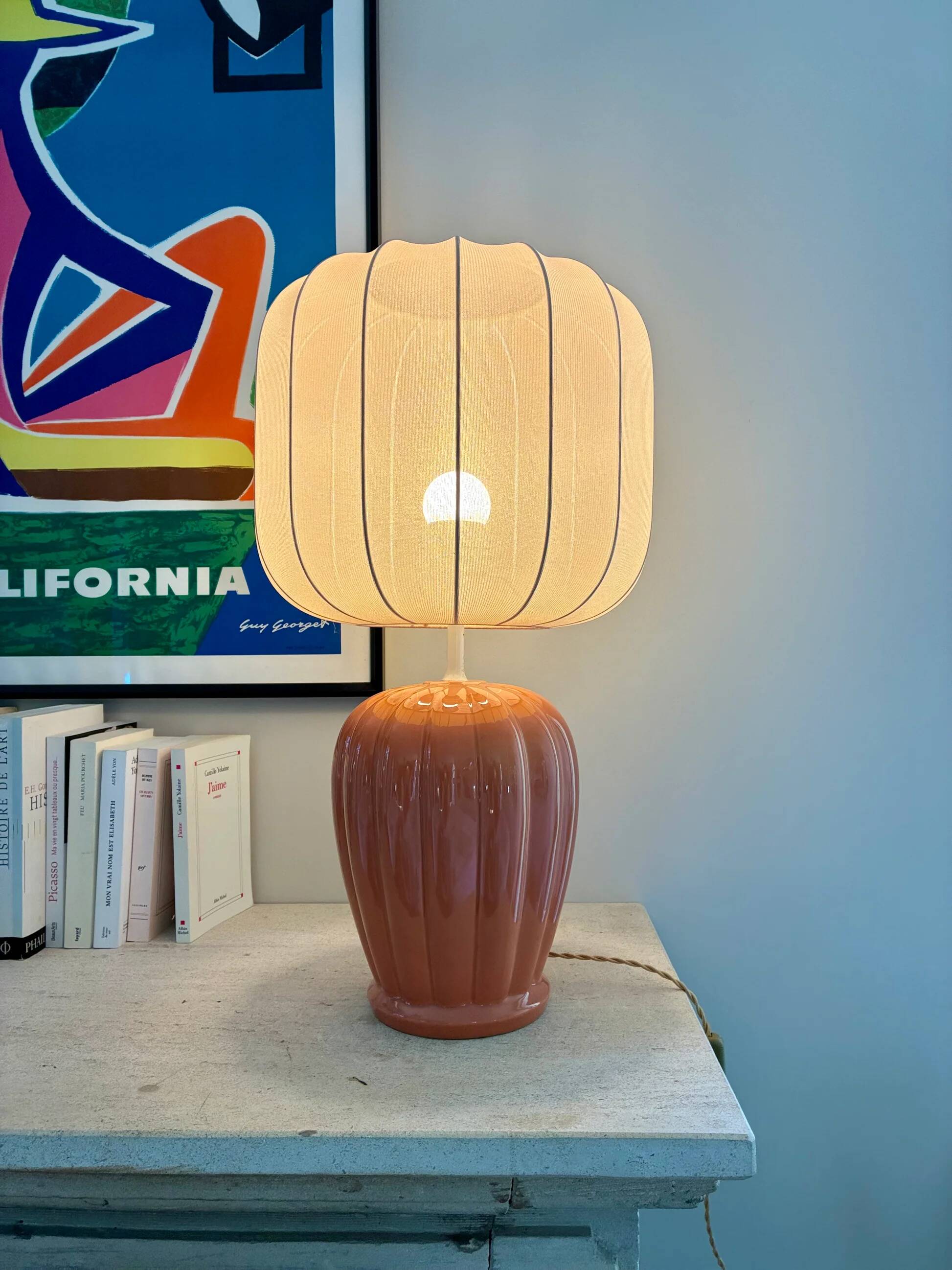 Large ceramic "Hot Air Balloon" lamp - 1970.