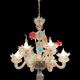 Venetian murano glass flower chandelier, 1960s