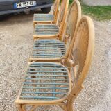 4 bamboo chairs