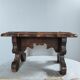 Tabouret repose-pied bois, artisanat art populaire