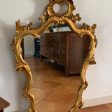 Large golden baroque style wall mirror