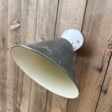 Conical wall light on porcelain base