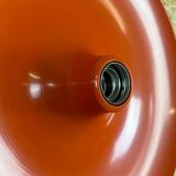 60s 70s discus wall lamp Teka Orange Space Age design aluminum metal