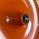 60s 70s discus wall lamp Teka Orange Space Age design aluminum metal