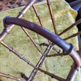 Bamboo-style gold metal magazine holder