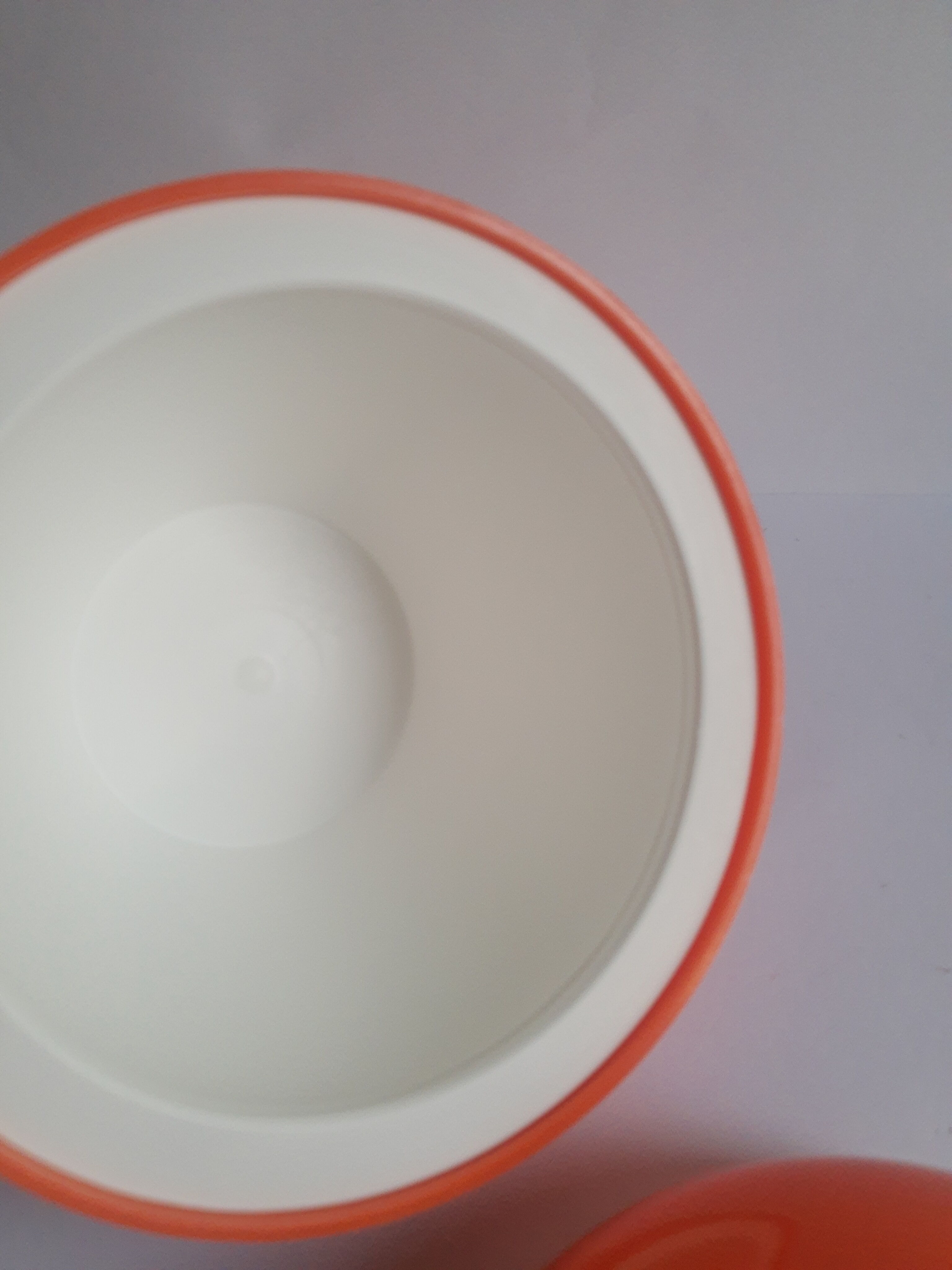 Vintage seventies orange ice bucket