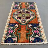 Small Vintage Turkish Rug 81x46 cm, Short Runner, Tribal, Shabby, Mini Carpet