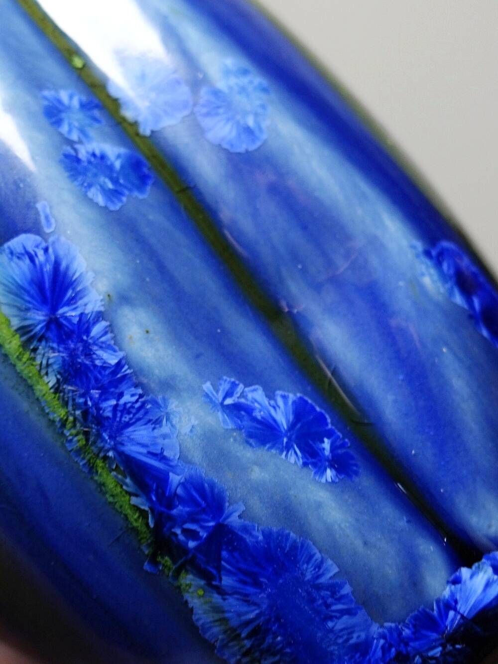 Petit vase grès émaillé ancien 1900-1910 attribué à Méténier émaux cristallins
