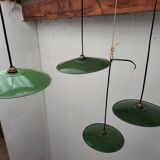 Set of 4 old pendant lamps