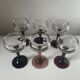 Set of 6 antique stemmed glasses