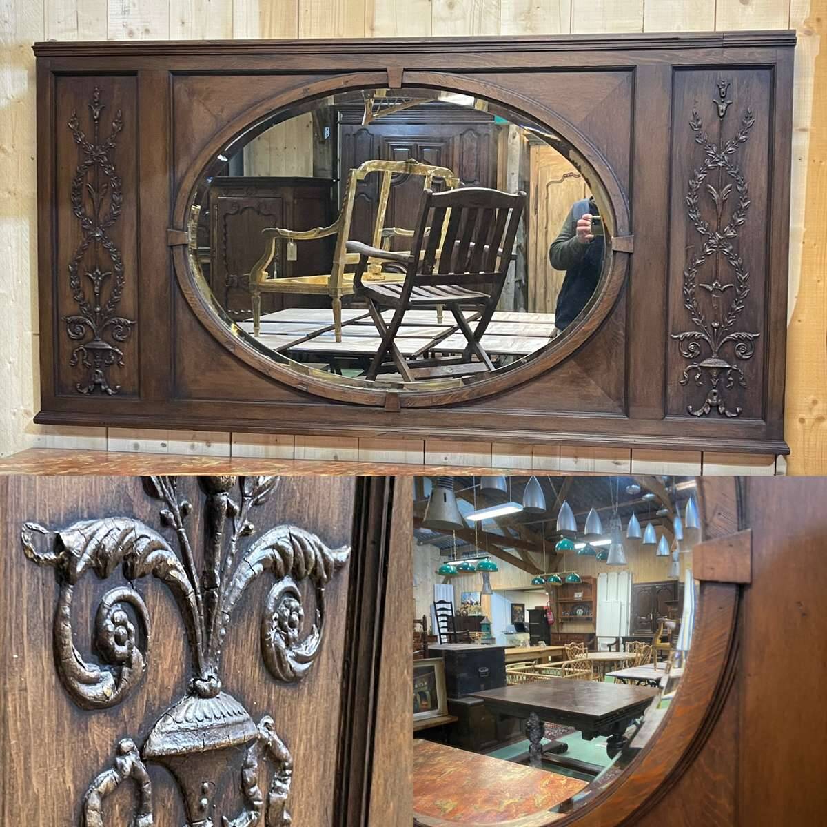 Oak mirror from the early 20th century.