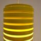 Pop Art Yellow Louvered Cylinder Pendant Lamp, Scandinavia, circa 1970