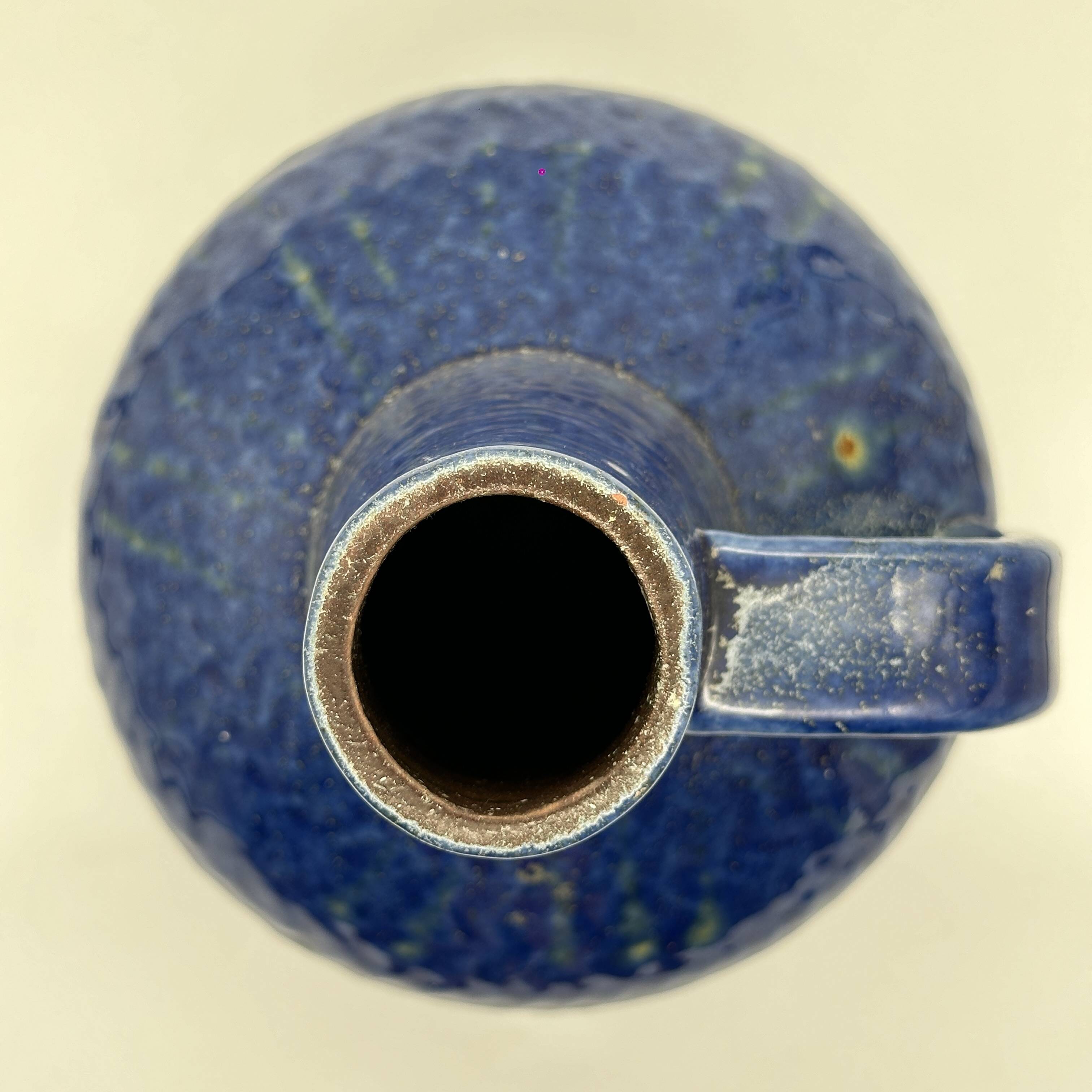 Blue ceramic vase by Carstens Tönnieshof, West German ceramics, mid 1970s