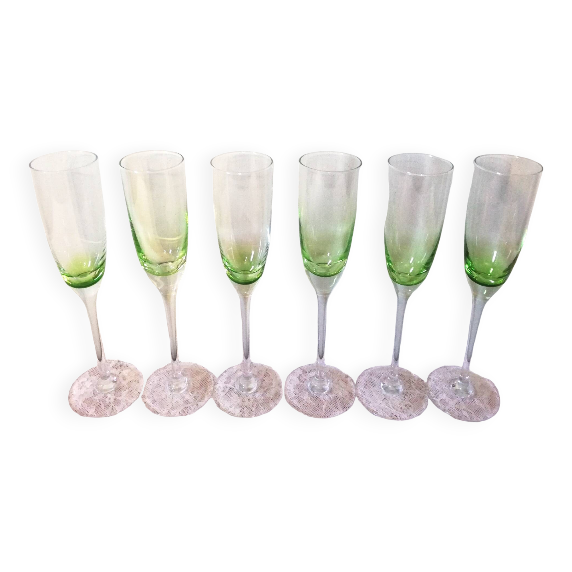 6 champagne flutes