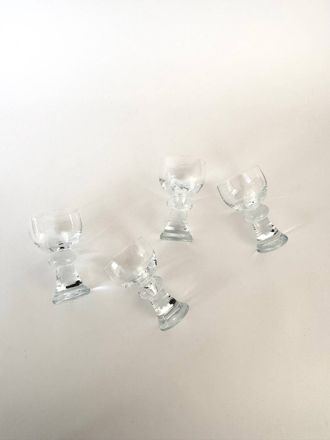 Vintage Holmegaard Per Lutken Hunter Jaeger Design Port Wine Glasses -