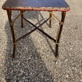 Wooden and wicker table