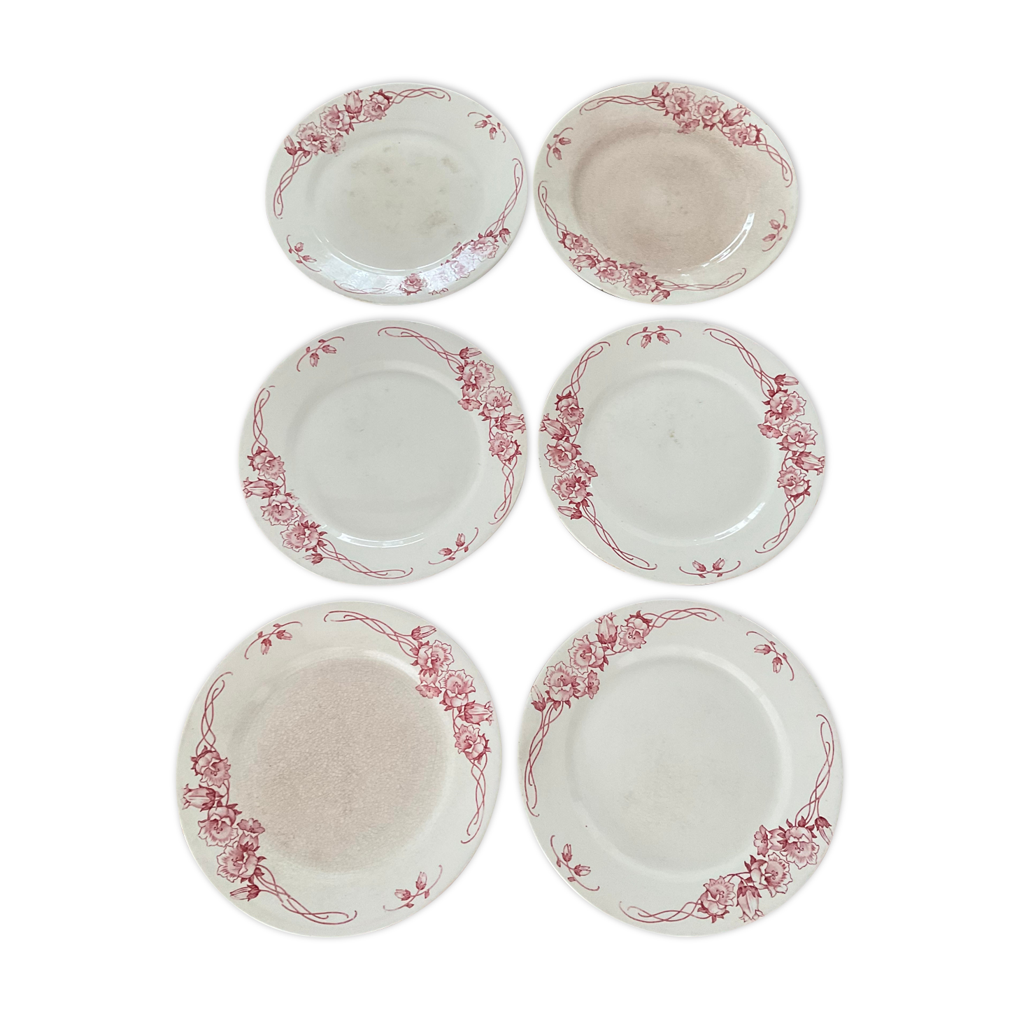 6 flat plates for dessert.sarreguemines.model Palermo