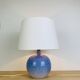 Blue ceramic ball lamp by Duriez, 1980s