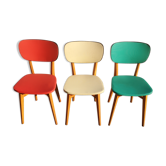 Lot de trois chaises vintages années 1950