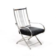 Henri Pouenat fauteuil et ottoman "Schneider "