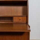Mid-century teak shelf with pull-out top, Denmark, 1960s
