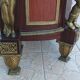 Louis XVI style commode in beech, bronze and marble.