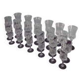 Ensemble 24 pièces de verres à vin rouge et blanc, porto et sherry