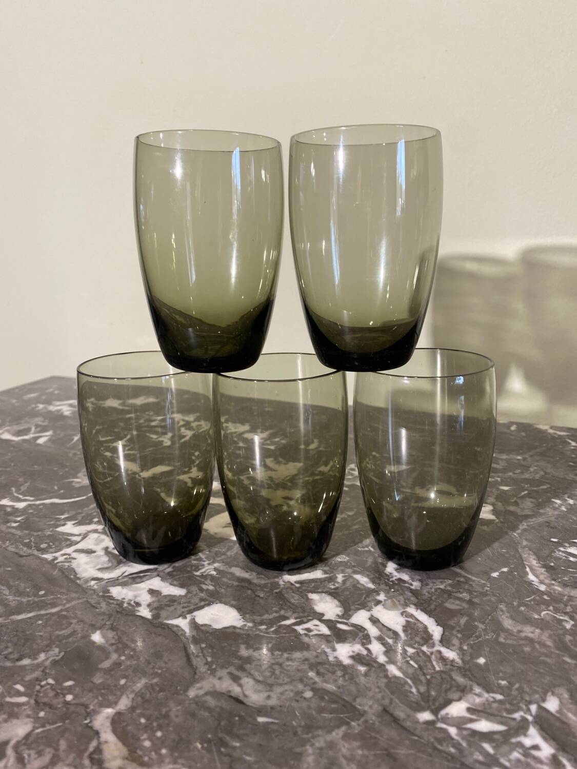 Vintage smoked glass