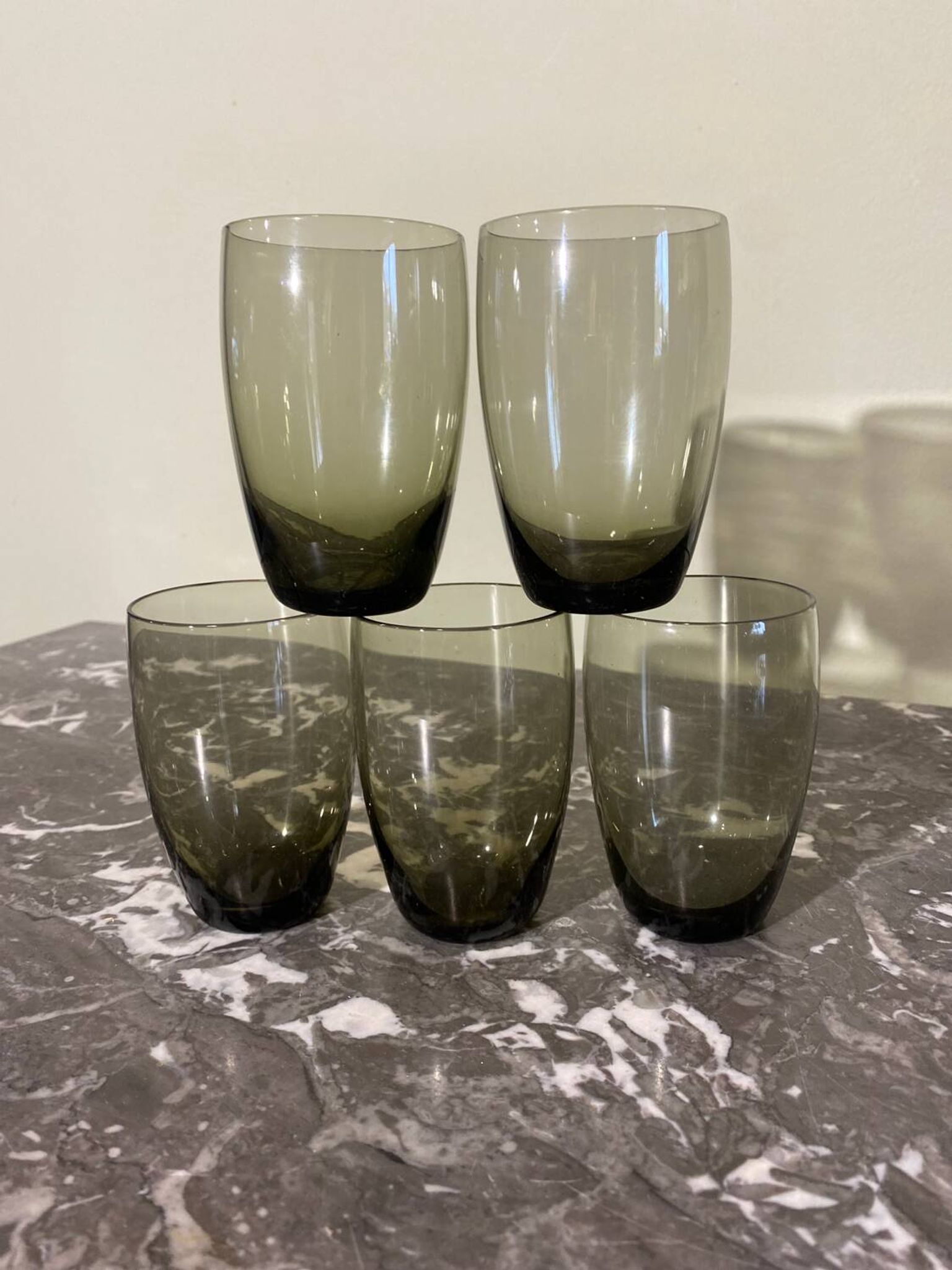 Vintage smoked glass